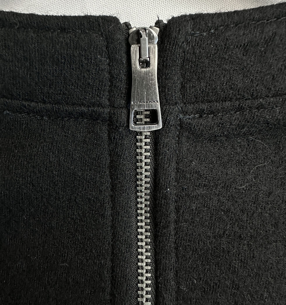 Thumbnail: BURBERRY Wool & Leather Pullover Sweater Small Black S Top Pullover