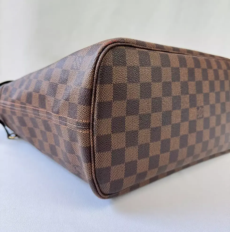 縮圖：LOUIS VUITTON Damier Ebene Canvas Neverfull Tote MM Brown N40599 Handbag Shopper