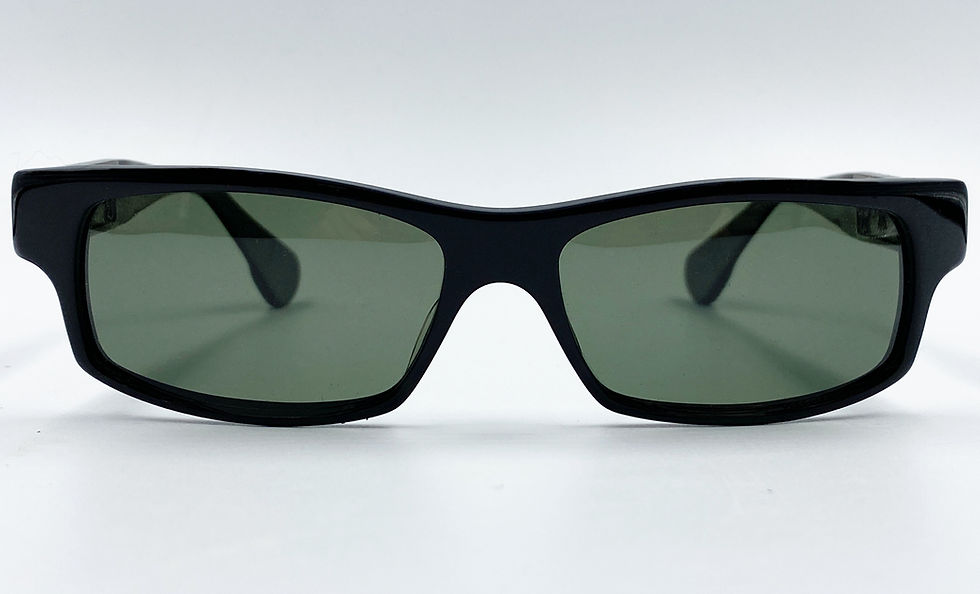 Miniatura: Vintage CHROME HEARTS Dismembered Black Frame Green Lens Sunglasses 55-16-136