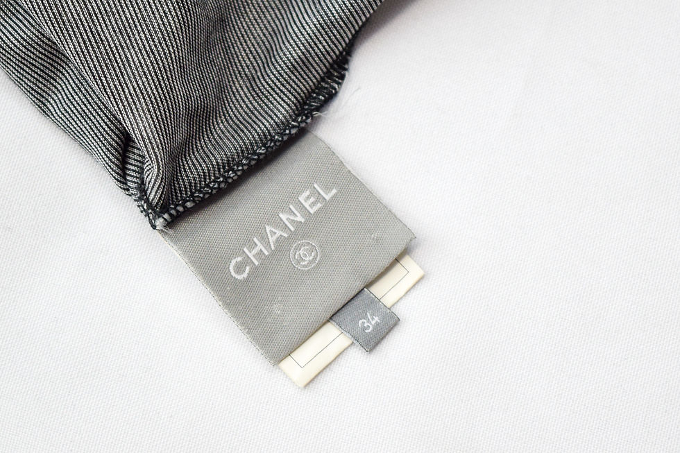 Thumbnail: CHANEL Sportline Cotton Long Sleeve Top 34 Black White Striped 2006