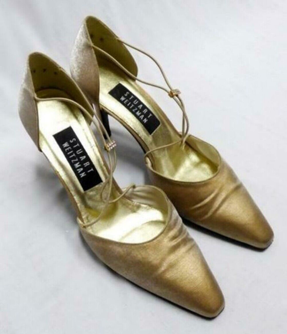 Miniatura: STUART WEITZMAN Light Metallic Gold Pumps 37 7