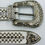 縮圖：B.B.SIMON Womens Fashion Belt White Rhinestone Studded Adjustable 40 X 1.5