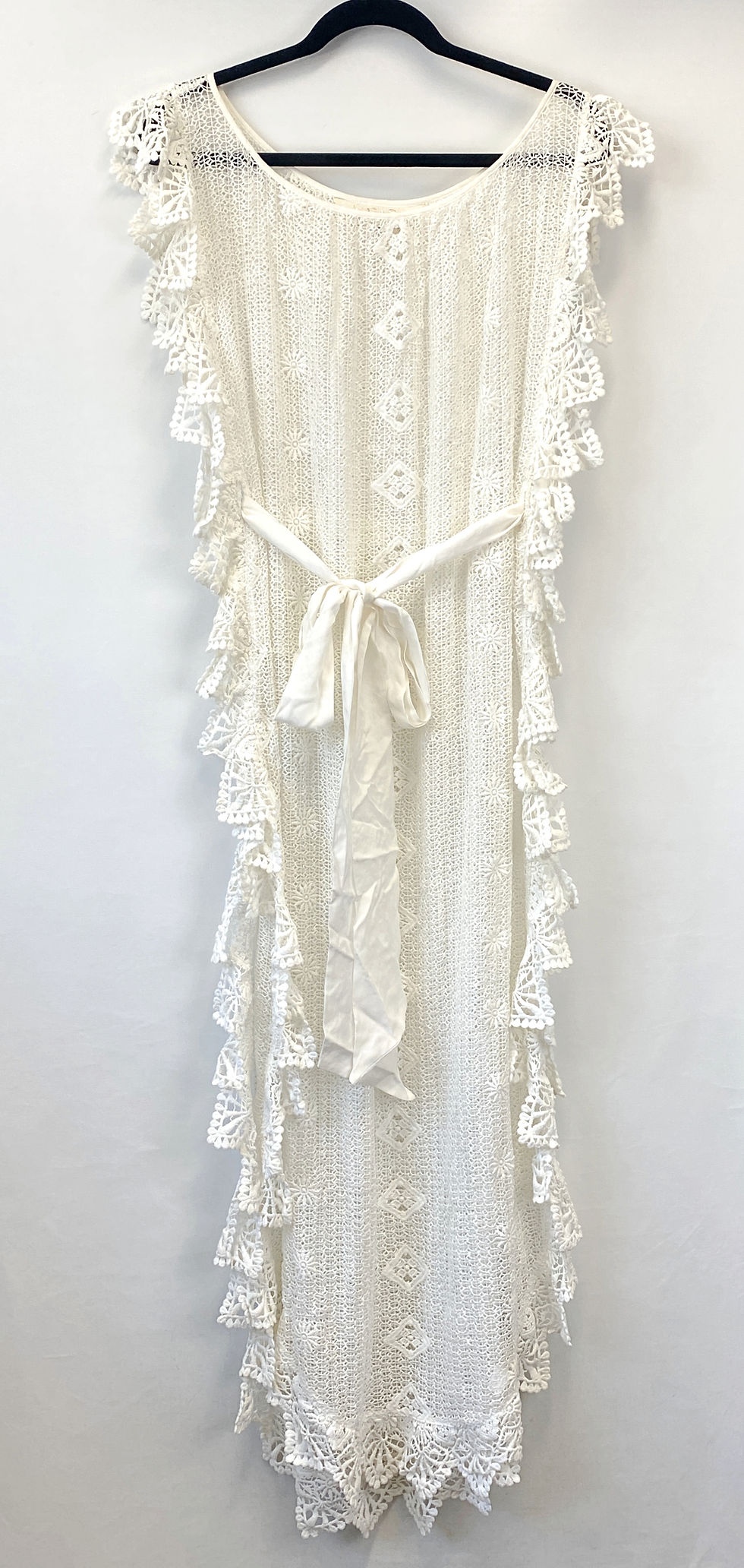 Miniatura: NEW JEN'S PIRATE BOOTY White Knit Crochet Ritual Ever After Kaftan S Small