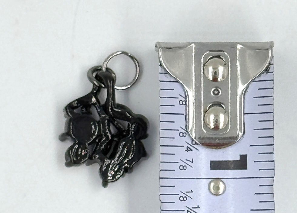 Thumbnail: NEW ST. JOHN KNITS Zipper Pull Puller Slider Black Swarovski Replacement Charm