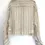 Miniatura: BRUNELLO CUCINELLI Crispy Silk Button-Front Blouse Medium Beige Sequin Stripes