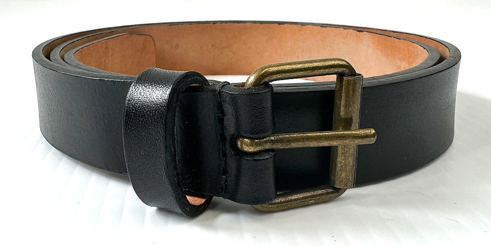 Thumbnail: ORCIANI Brown Leather Round Silver Studded Oval Buckle Medium Belt 90 Unisex M
