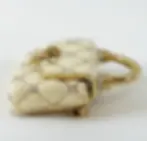 Thumbnail: NEW ST. JOHN Handbag Mini Brooch Pin Ivory Enamel Crystals 24KGP Logo Enhancer