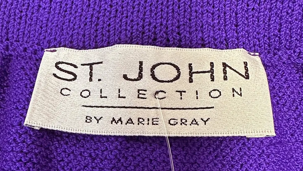 Miniatura: NWT ST. JOHN Collection Santana Knit Basic Straight Skirt 2 Purple Knee Length