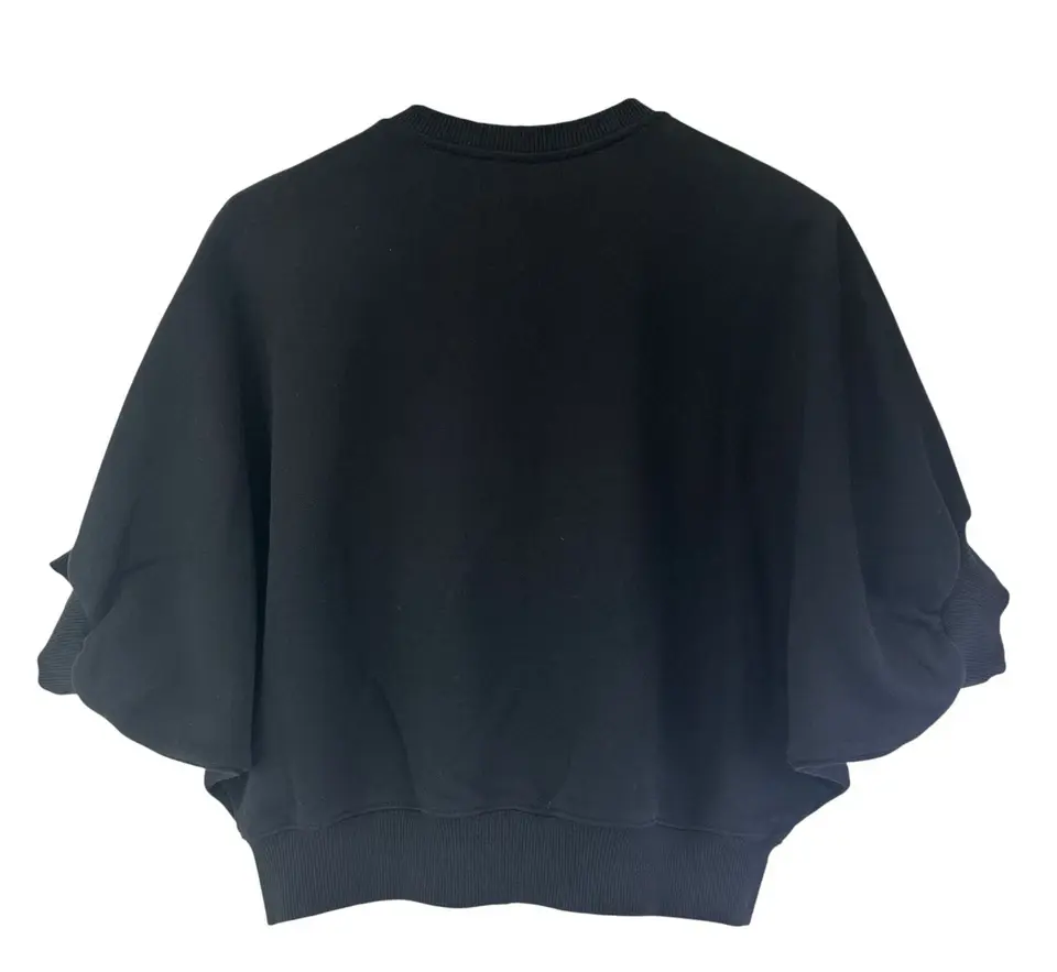 縮圖：YSL YVES SAINT LAURENT Cotton Short Bomber Jacket Small Black Batwing Sleeves S