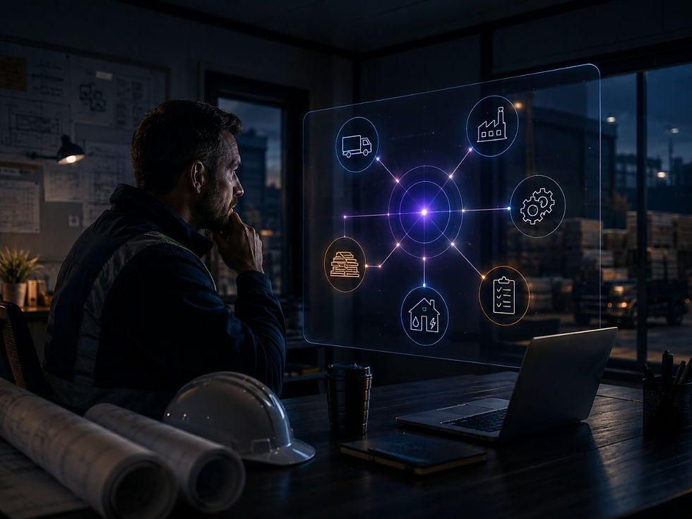 Leadership team reviewing an AI implementation roadmap