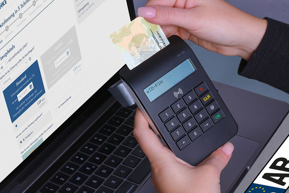 Customer paying with a card at a small business terminal — cyber insurance for small businesses