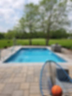 Paver Patio around Inground Pool