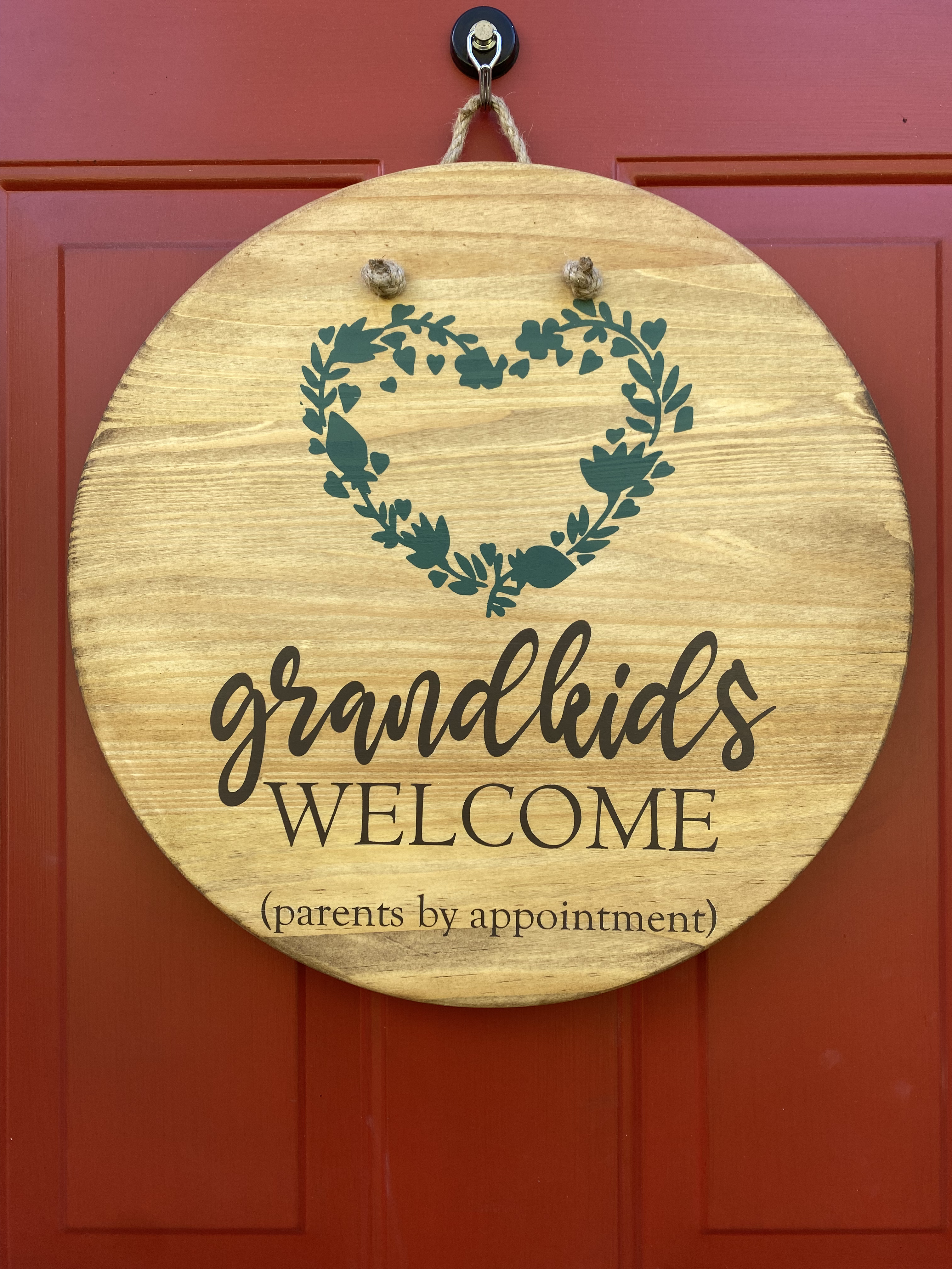 Grandkids Welcome 17 inch round