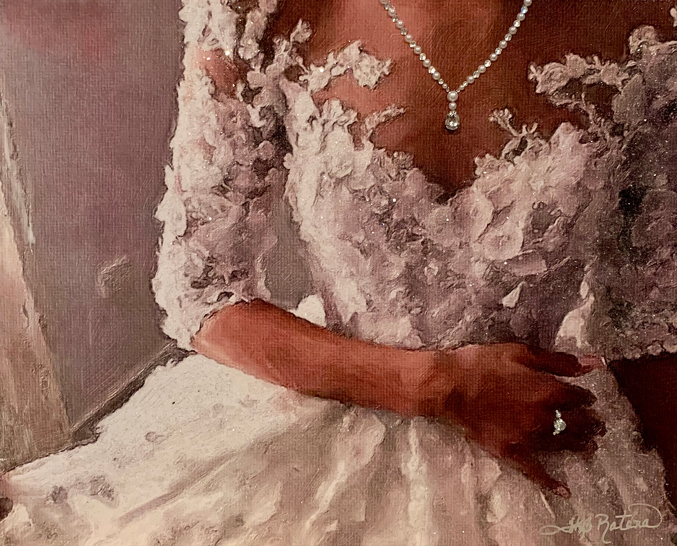 Thumbnail: Hand Painted Giclee & 3D Bejeweled Canvas Keepsake