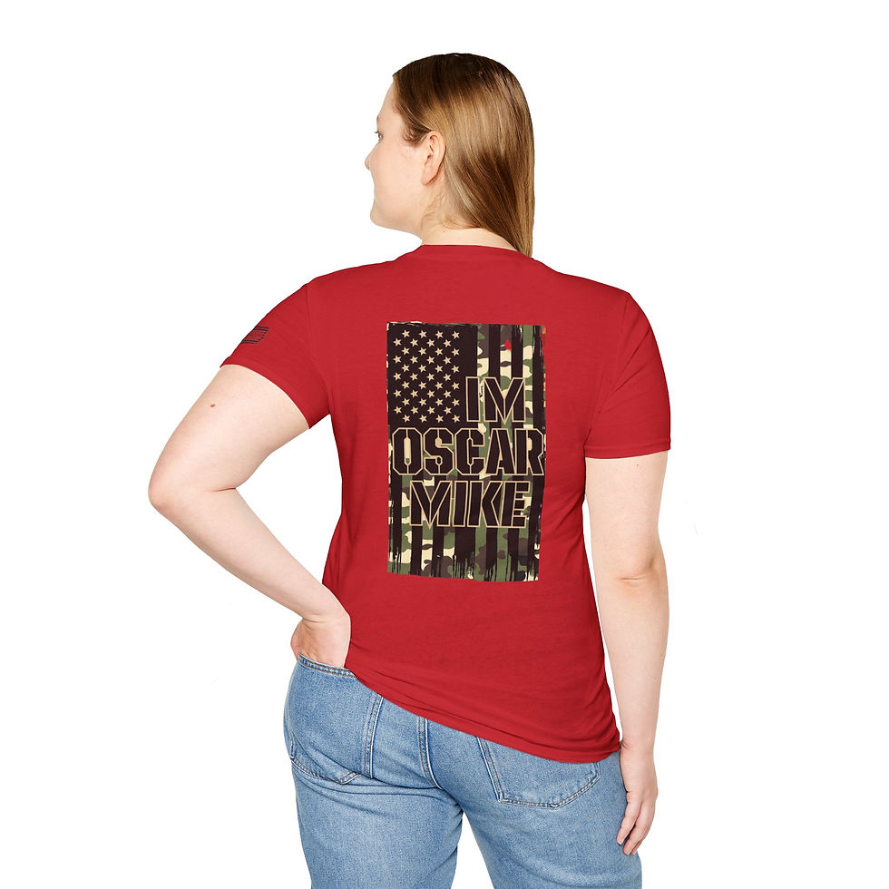 Thumbnail: Unisex T-Shirt - 'In the Fight' Oscar Mike Design from Veteran Valor Project