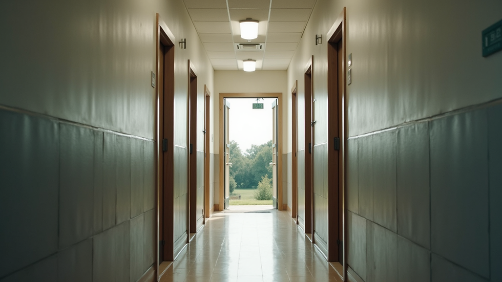 Eye-level view of a transitional housing facility in Georgia