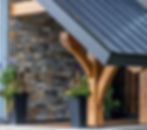 Castlestone exterior wall cladding at front entry