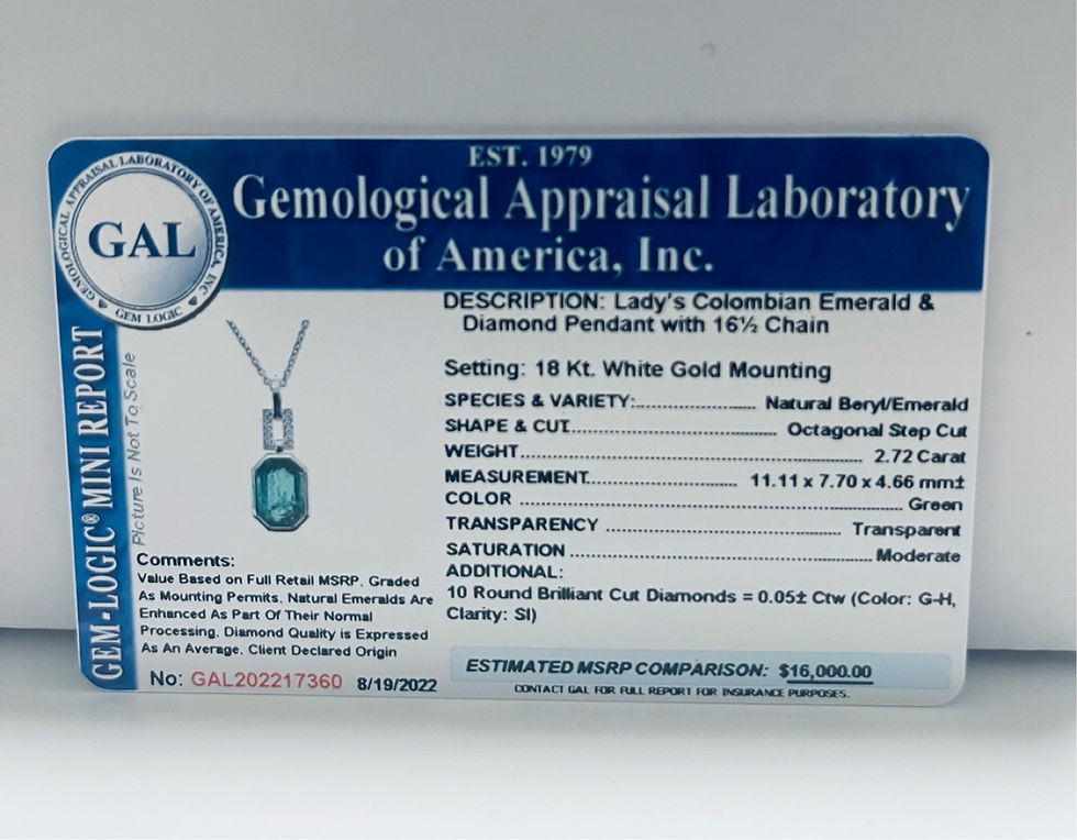 2.72 Cts Colombian Emerald, Crafted in 18K White gold.