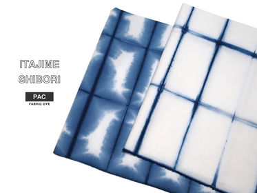 板締め絞りで風呂敷を作ろう