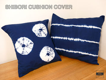 絞り染めクッションカバー