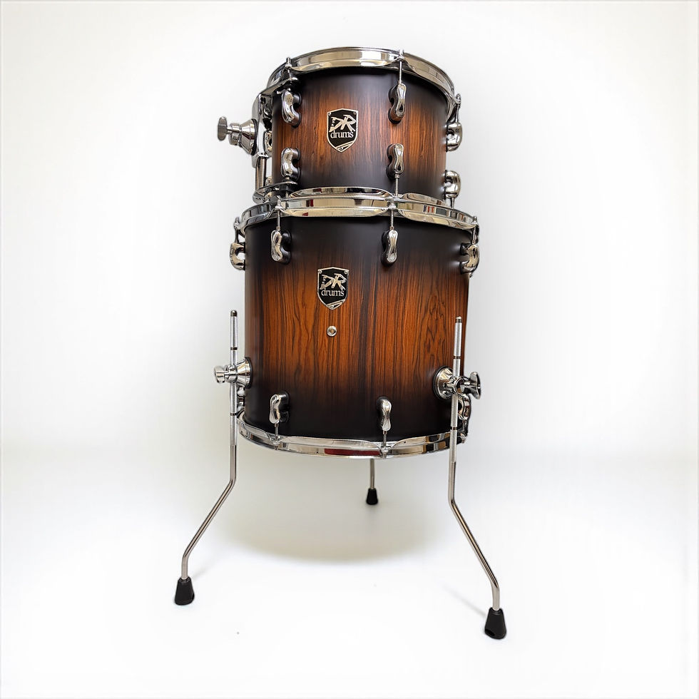 Miniaturbild: DR Drums Burnt Horizon Black Fade Veneer Finish 1up 1down