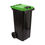 Thumbnail: Green-lidded wheelie bin for home and office waste