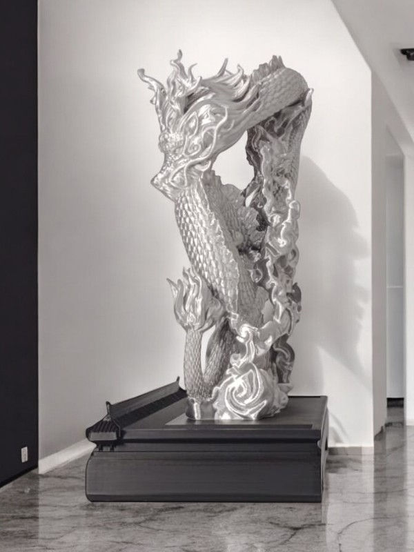 Miniaturbild: Çin Ejderi Standlı Süs Gümüş