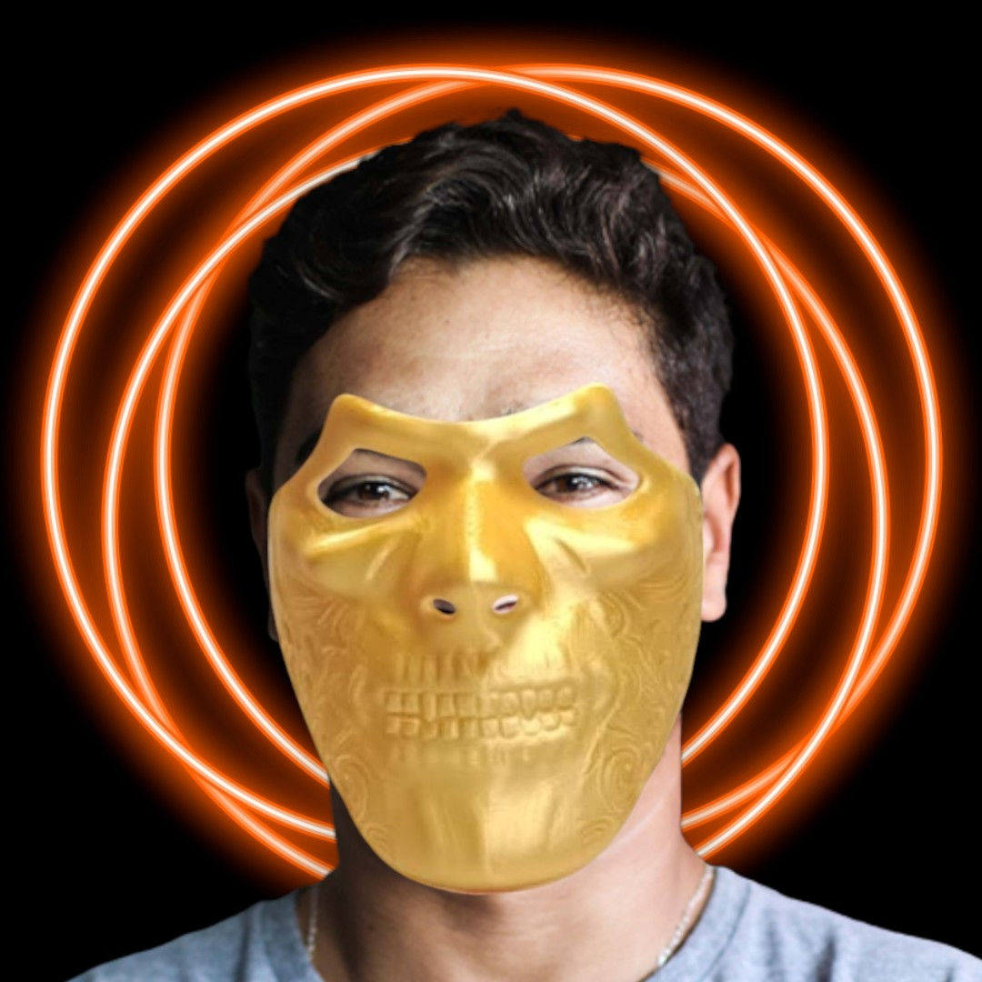 Maske Samurai Yetişkin Altın