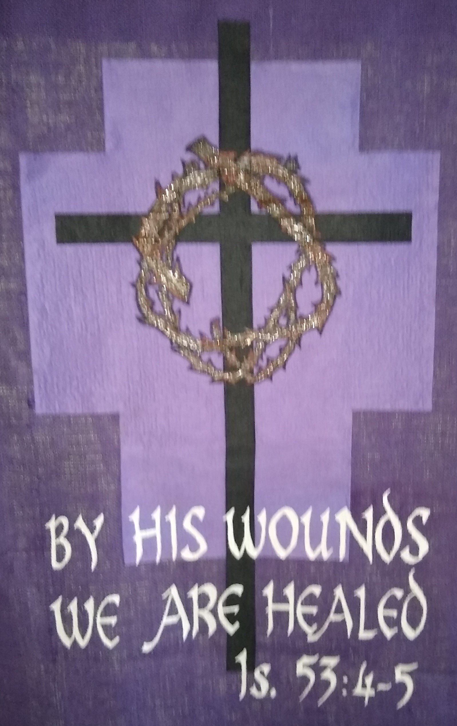 BY HIS WOUNDS, WE ARE HEALED CANDLE