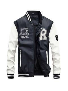 Pleather Vegan Base Ball Jacket