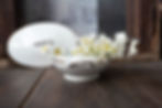 Elegant porcelain soup tureen with handles – perfect for cottage style table setting