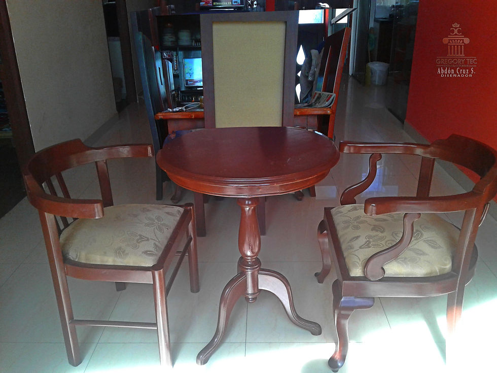 Mesa y sillones de te tinte 12