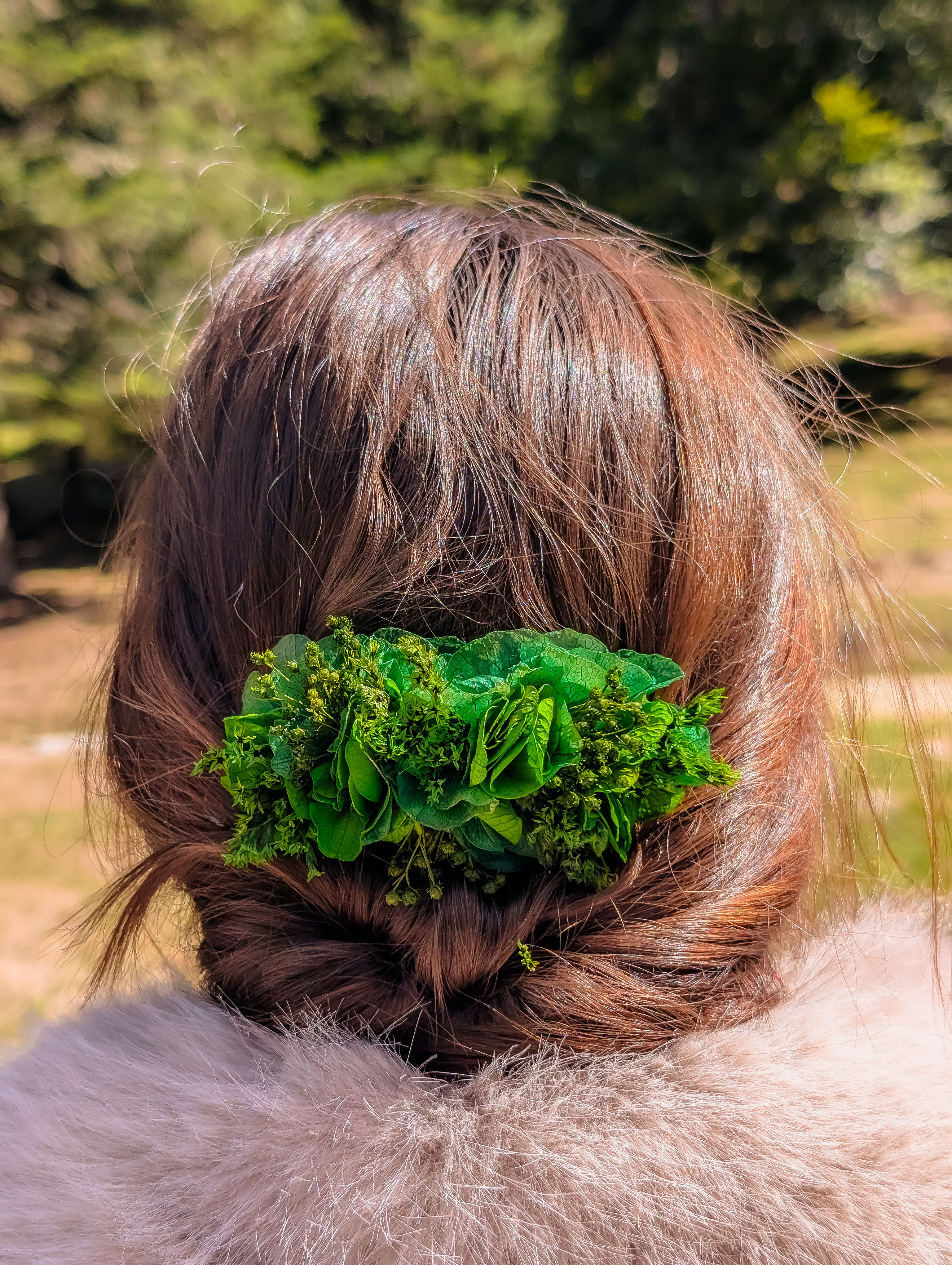 Peigne Peyrun Fleuri pour cheveux vert