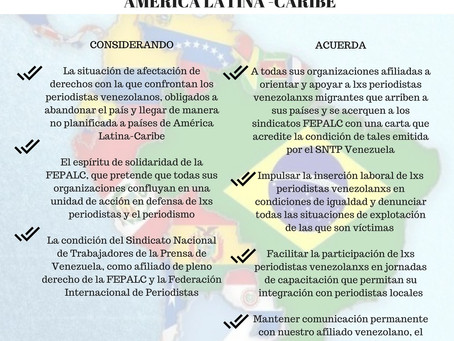 Fepalc aprueba acuerdo de cooperación con periodistas venezolanos