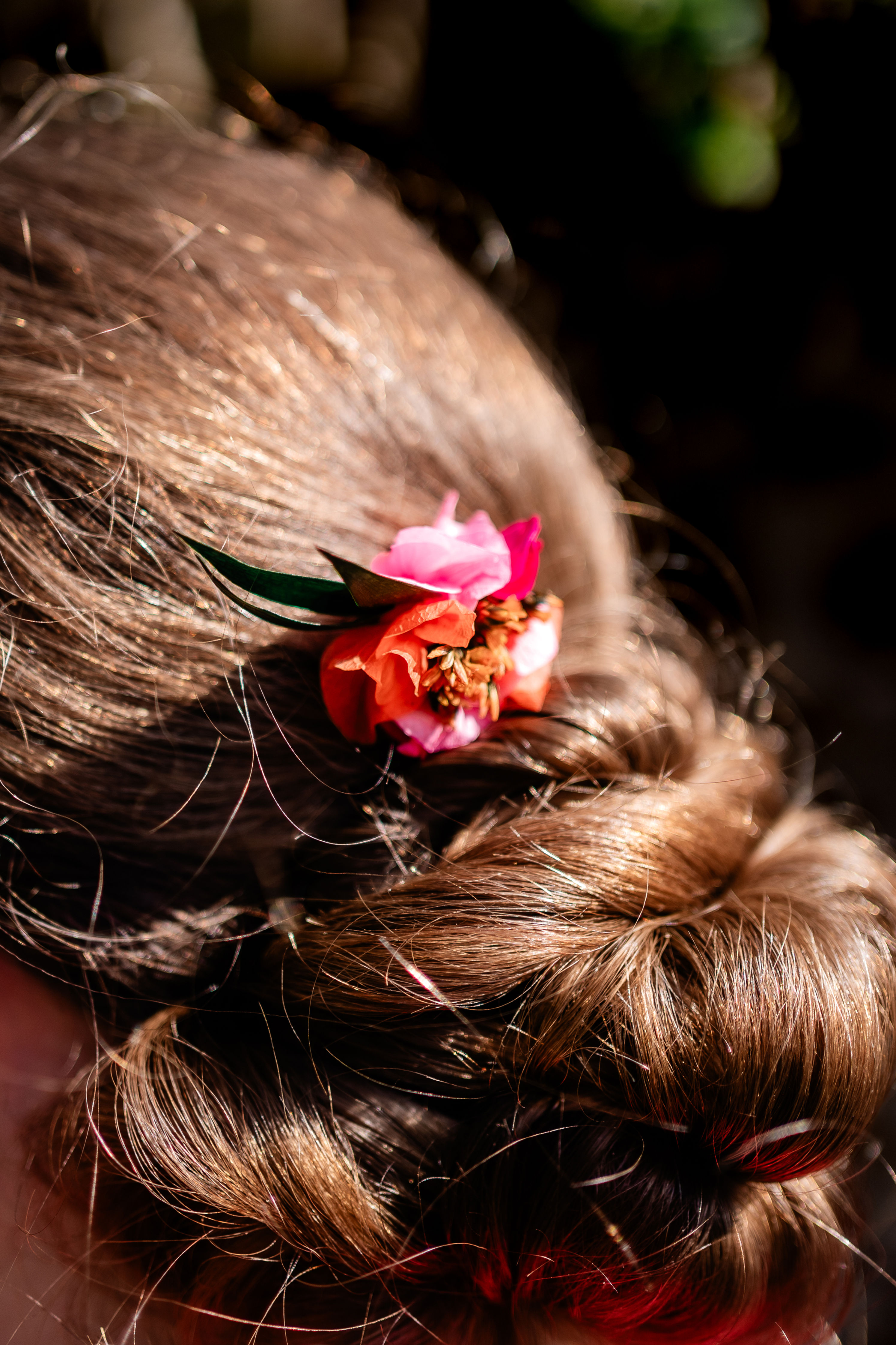 Pince Cheveux Ilheu orange et rose