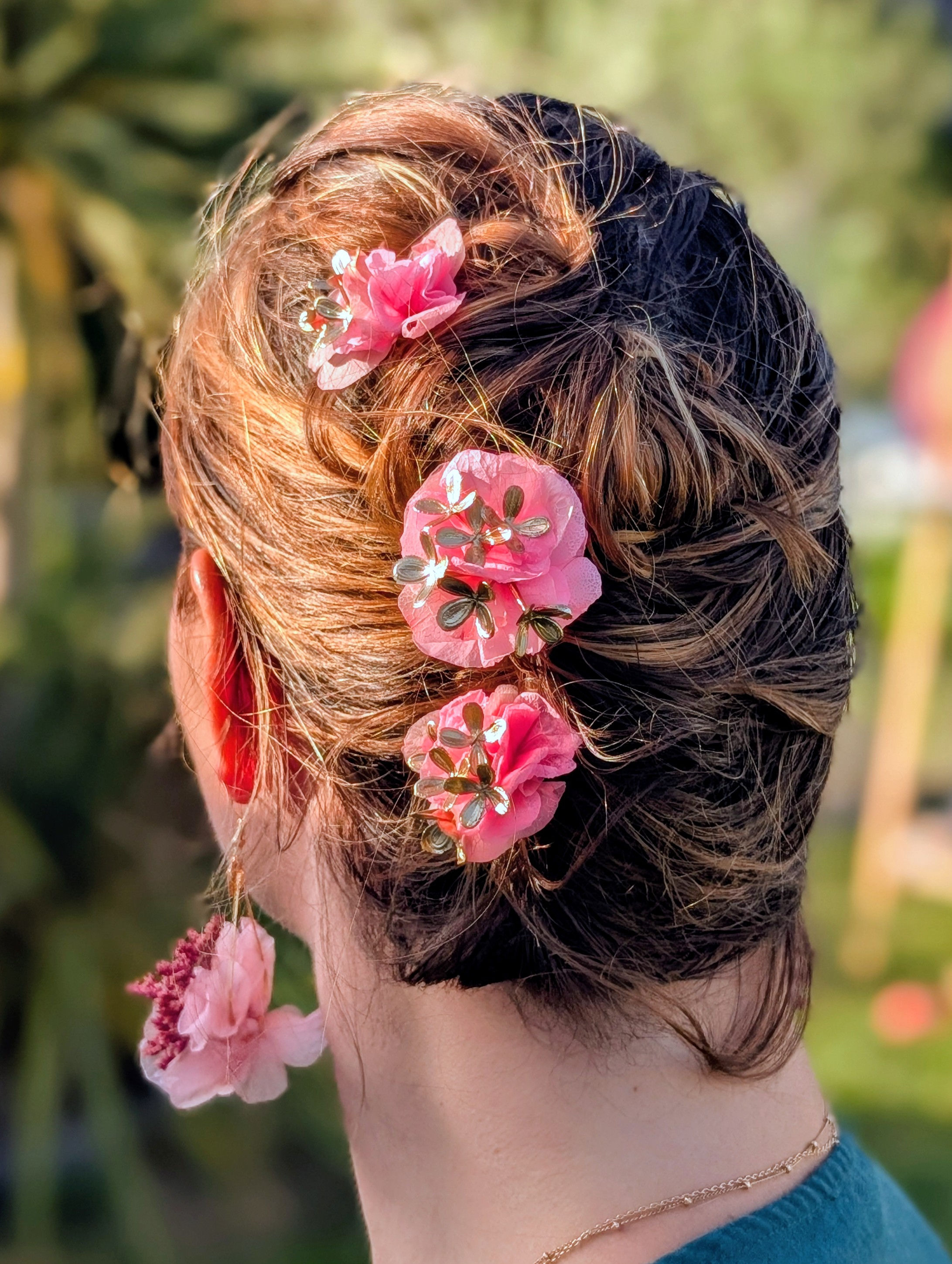Lot 3 Pics Cheveux roses et dorés