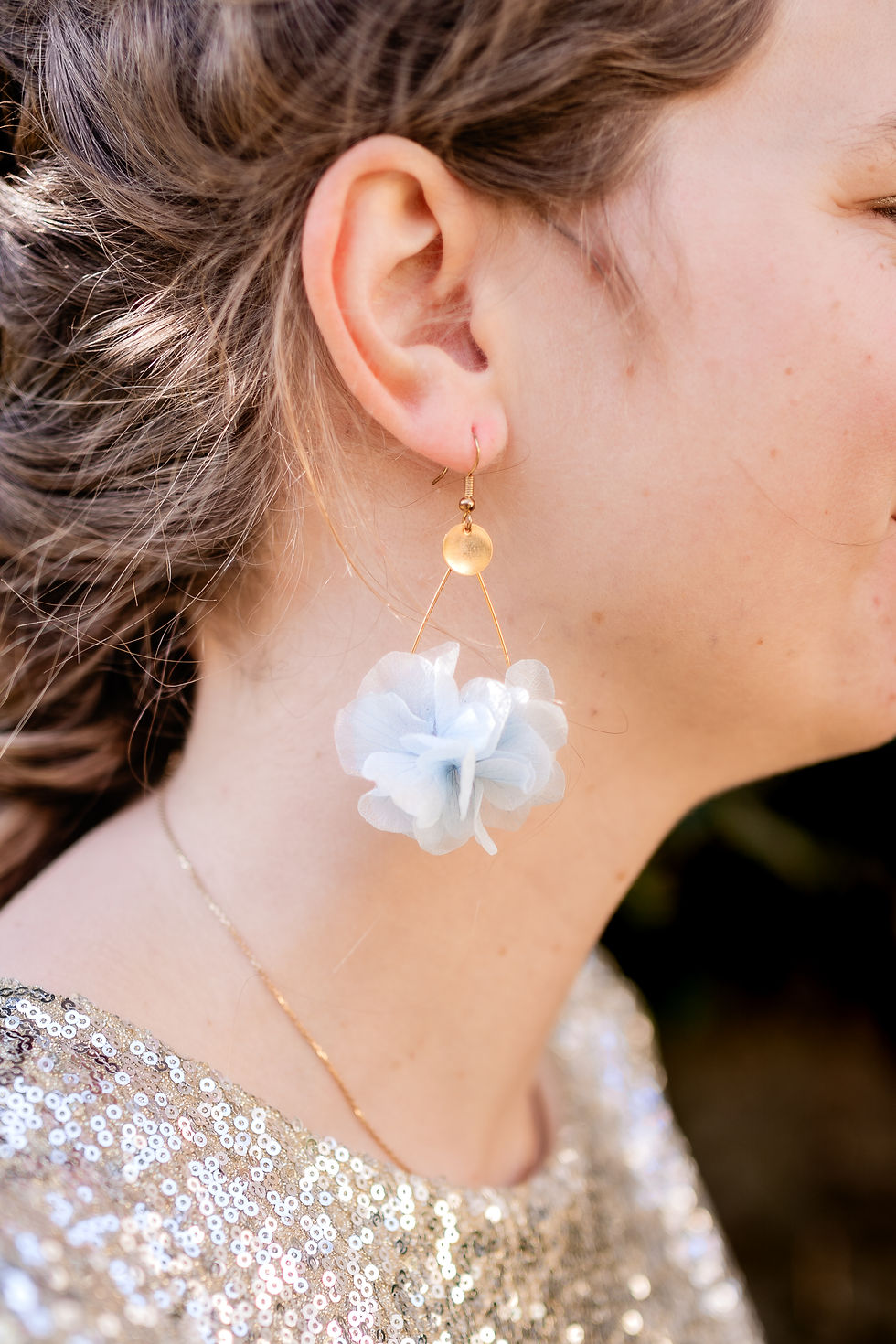 Miniature : Boucles d'oreilles Saléchan bleu ciel