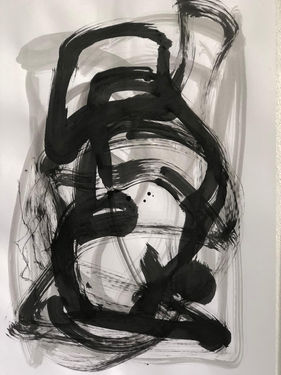 boceto tinta 2.jpeg tinta, pincel, negro, trazos, abstracto, arte, diseño, arte.