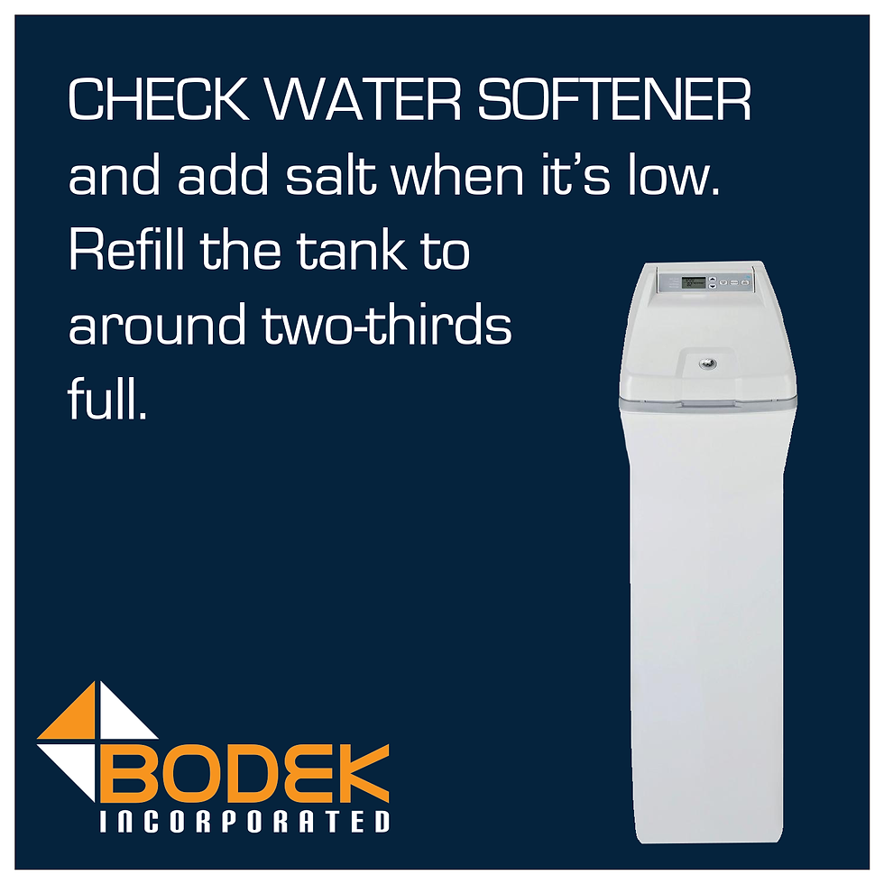 Water Softener Salt Maintenance Check