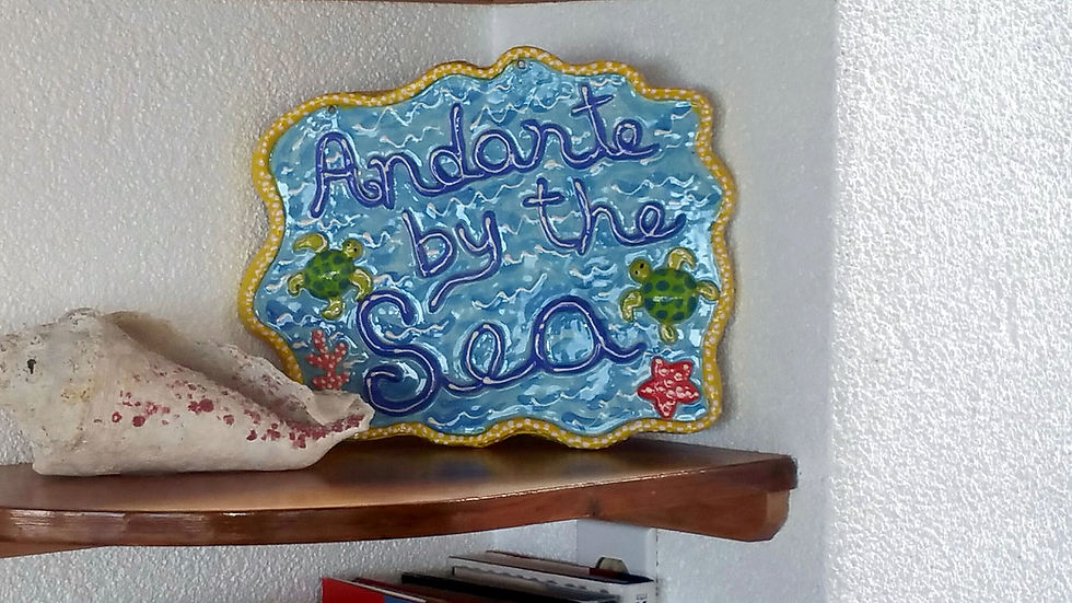 Andante by the Sea Ceramic Plaque