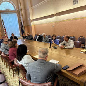 Mark Stone, Corporate General Manager & Director of Sales at Burr Truck meets with NYS lawmakers in Albany
