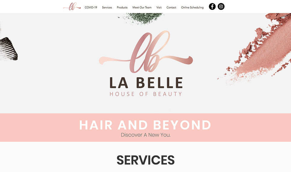 LA BELLE House of Beauty Website & Logo