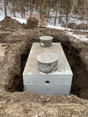 BODEK INC. New Septic Tank Installation with Risers and Lids