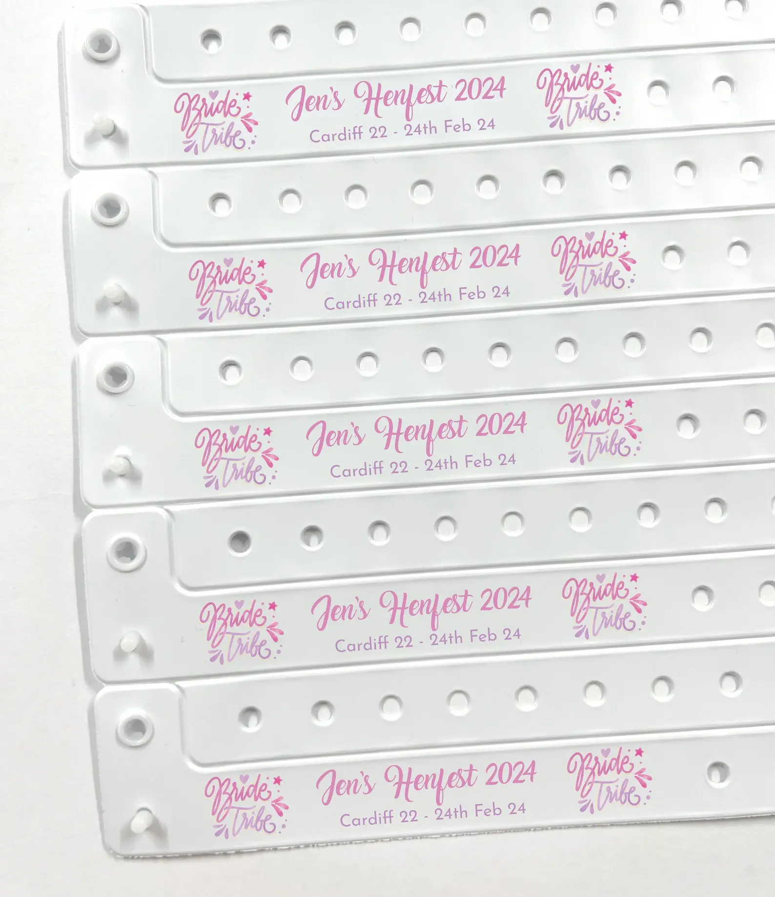 Personalised Hen Do Wristbands