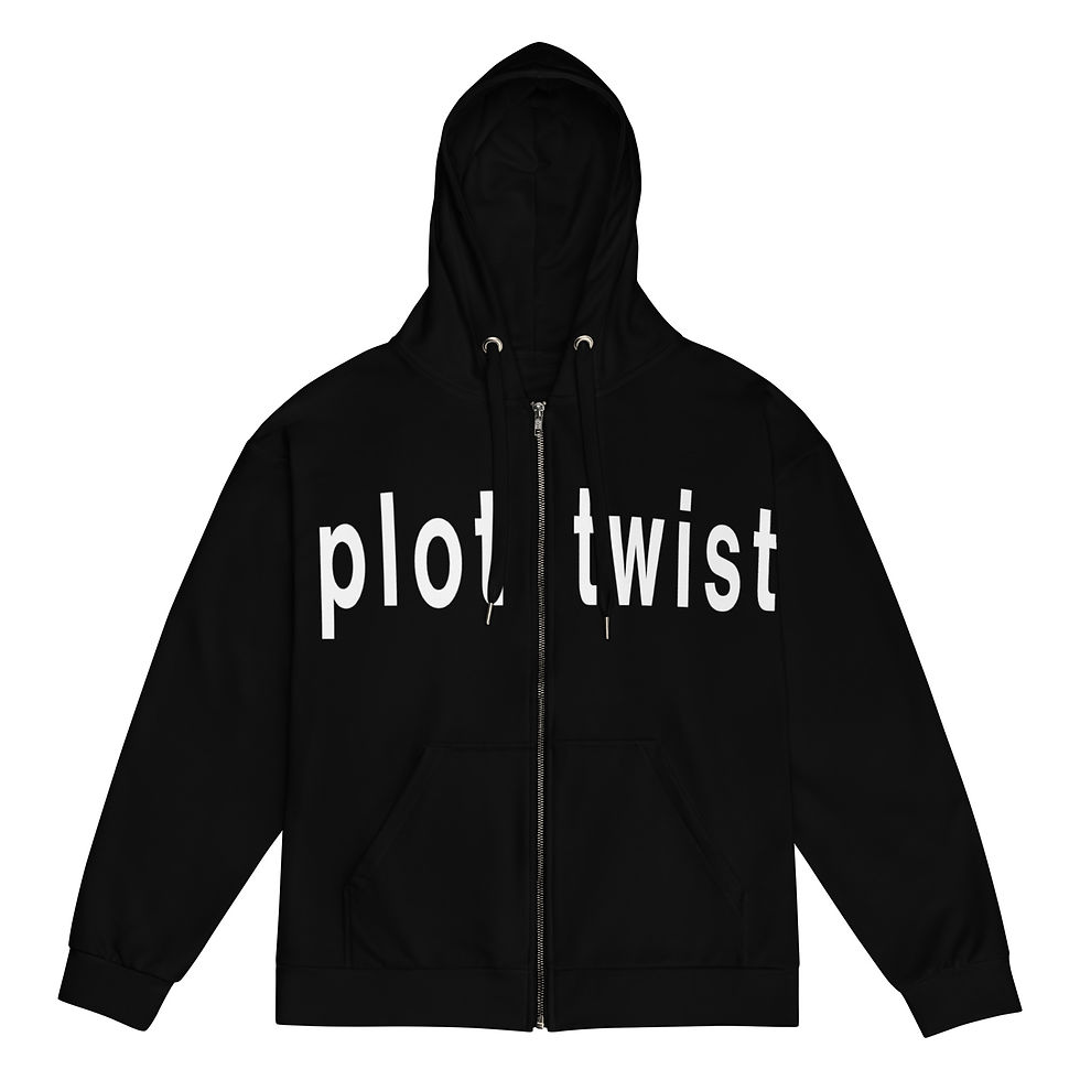 Thumbnail: PLOT TWIST Unisex zip hoodie