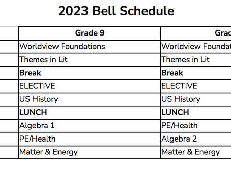 2023-24 Bell Schedule & Electives