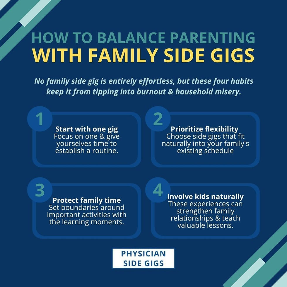 How to balance parenting with family side gigs: 4 habits to keep it from tipping into burnout & household misery
