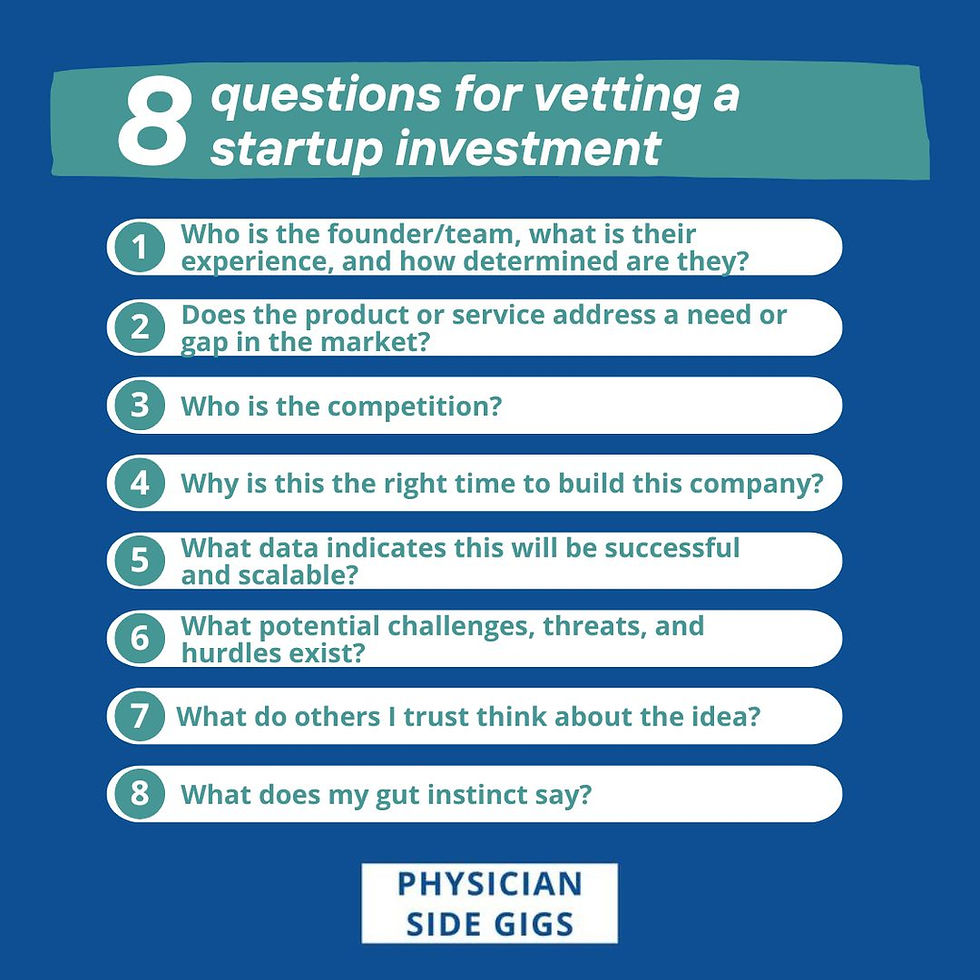 8 questions to ask to help you vet a startup investment opportunity
