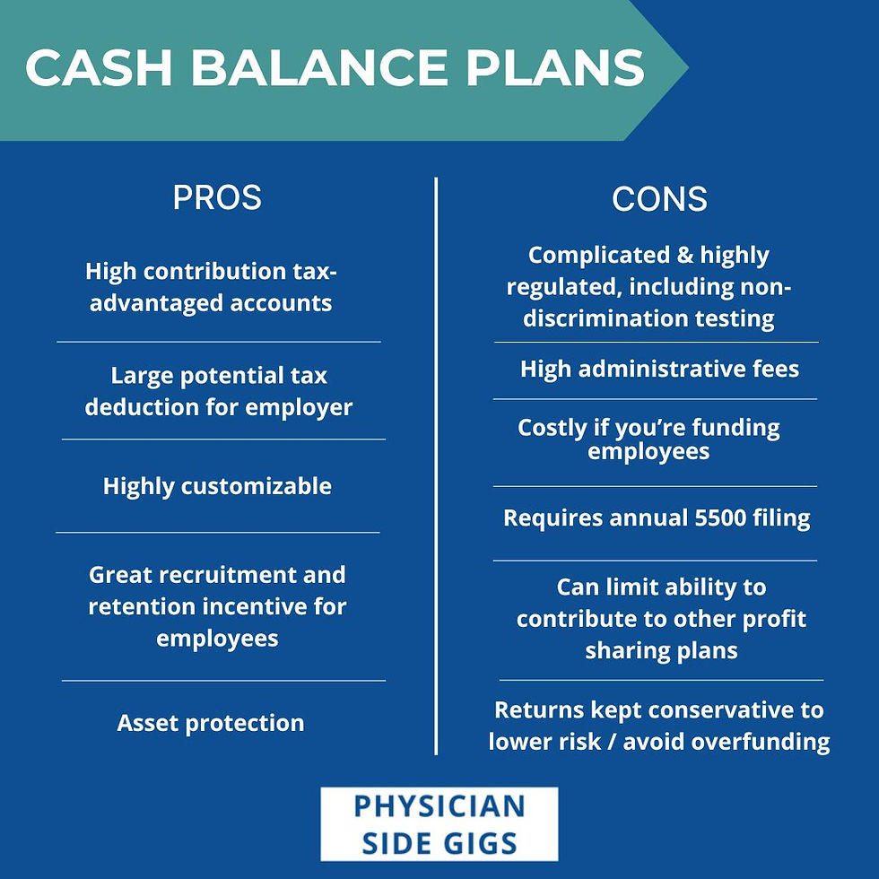 Pros and cons of cash balance plans
