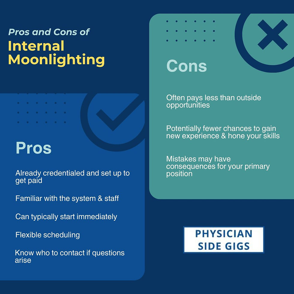 The pros and cons of internal moonlighting opportunities